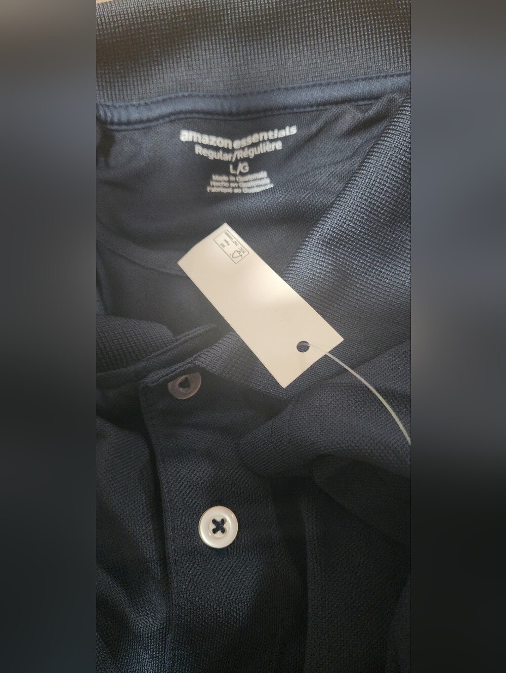 Amazon Essentials Men's Navy Polo Jacket